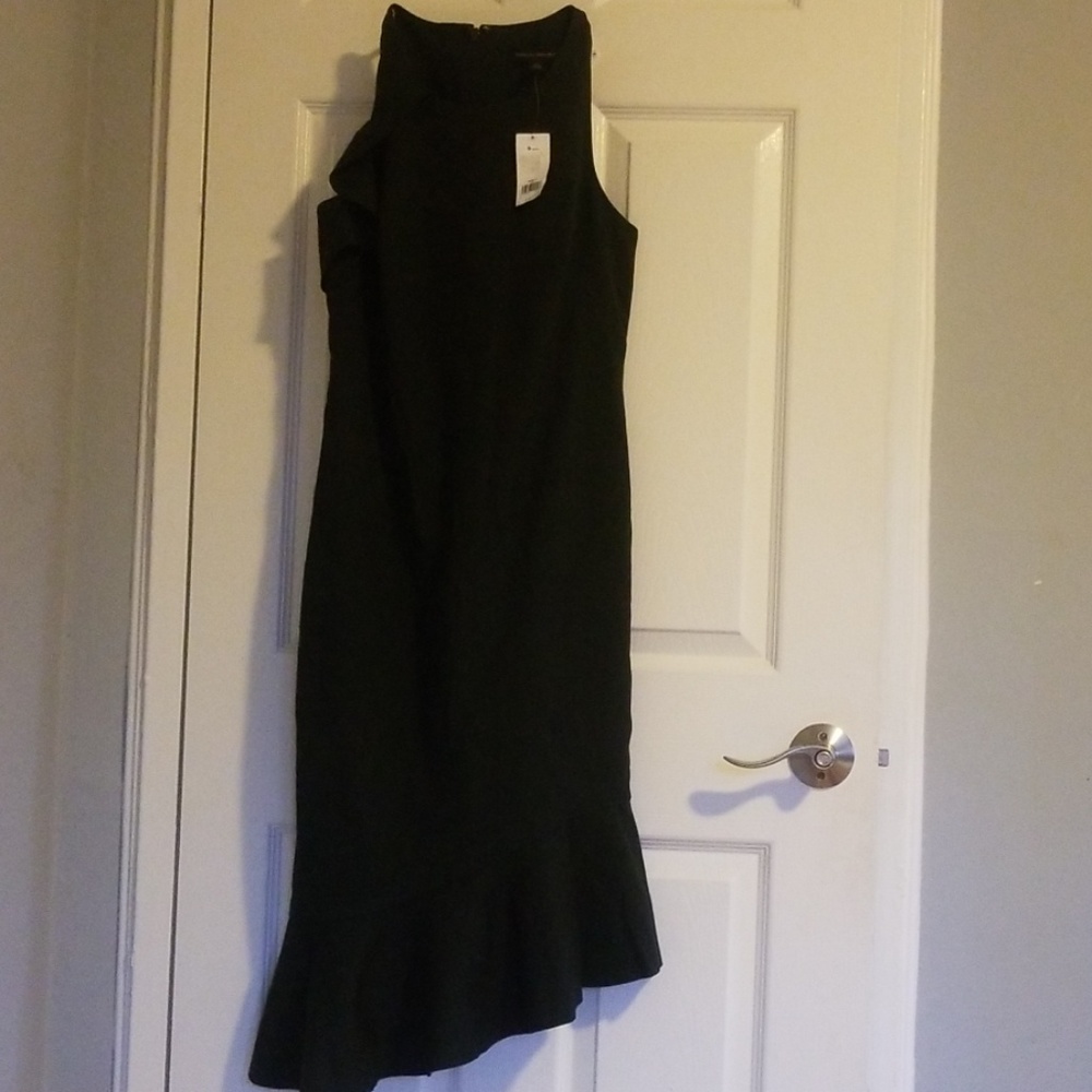 Banana Republic asymmetric ruffle dress.